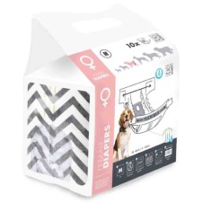 M-Pets Diapers Dişi Köpekler İçin Külot Bez 30x42,5cm (10'lu) [M]