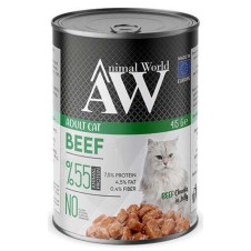 Animal World Jöle İçerisinde Beef Sığır Etli Yetişkin Kedi Konservesi 415 Gr