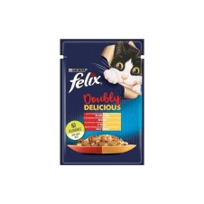 Felix Çifte Lezzet Tavuk ve Sığır Etli Yetişkin Kedi Pounch 85gr
