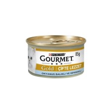Gourmet Gold Çifte Lezzet Okyanus Balık&Ispanak Konserve Kedi Maması 85Gr