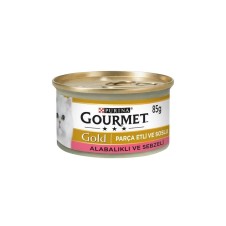 Gourmet Gold Parça Etli Soslu Alabalık&Sebzeli Konserve Kedi Maması 85Gr