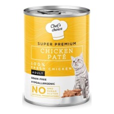 Chef's Choice Tavuklu Tahılsız Ezme Yetişkin Kedi Konservesi 400 Gr