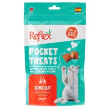 Reflex Pocket Treats Deri ve Tüy Bakımı Destekleyici Kedi Ödül Maması 60 Gr