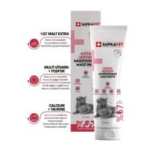 Supravet Yavru Kediler için Kalsiyum ve Taurinli Multi Vitamin Kedi Malt Paste 100 Gr