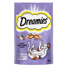 Dreamies İç Dolgulu Ördekli Kedi Ödül Bisküvisi 60 Gr