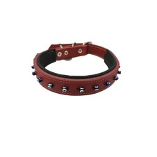 Doglife Boncuklu Suni Deri Boyun Tasması 2x39 Cm