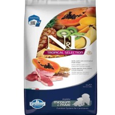 N&D Tropical Selection Kuzu Etli ve Tropikal Meyveli Orta ve Büyük Irk Yavru Köpek Maması 10 Kg