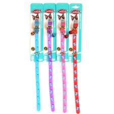 Catlife Fare Desenli Silikon Boyun Tasması Zilli Mix Color