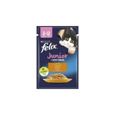 Felix Jöle İçinde Tavuklu Yavru Kedi Pounch 85 Gr