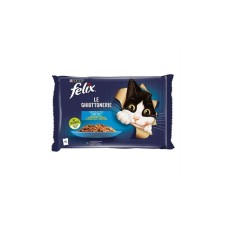 Felix Jöle İçinde Somonlu ve Ton Balıklı Yetişkin Kedi Pounch 4*85 Gr 