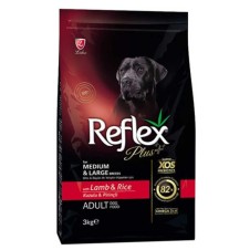 REFLEX PLUS KUZU&PİRİNÇ ORTA&BÜYÜK IRK YETİŞKİN KÖPEK M. (1 KG BÖLÜNMÜŞ)