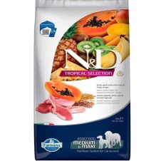 N&D Tropical Selection Kuzu Etli ve Tropikal Meyveli Orta ve Büyük Irk Yetişkin Köpek Maması 10 Kg