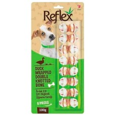Reflex Ördek Eti Sargılı Düğümlü Köpek Çiğneme Kemiği 100gr (8'li)