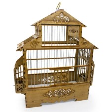 Birdlife Çatılı Lüx Ahşap Kafes 34X17X45Cm