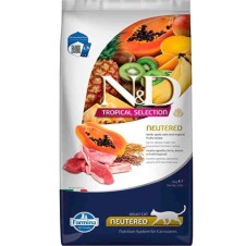 N&D Tropical Selection Kuzu Etli ve Tropikal Meyveli Kısırlaştırılmış Kedi Maması 10 Kg