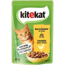 Kitekat Tavuklu Gravy Soslu Yetişkin Kedi Pounch 85 Gr