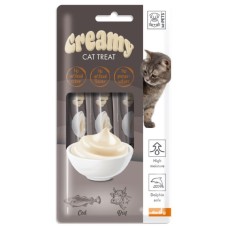 M-Pets Creamy Morina Balıklı ve Biftekli Krema Kedi Ödül Maması 4*15 Gr