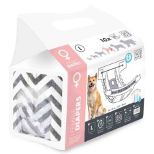 M-Pets Diapers Dişi Köpekler İçin Külot Bez 32x52cm (10'lu) [L]