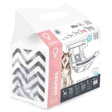M-Pets Diapers Dişi Köpekler İçin Külot Bez 35x60cm (10'lu) [XL]
