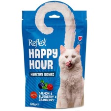 Reflex Happy Hour Healthy Bones Somonlu ve Yaban Mersinli Kedi Ödül Maması 60 Gr