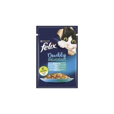 Felix Çifte Lezzet Somonlu ve Sardalyalı Yetişkin Kedi pounch 85gr