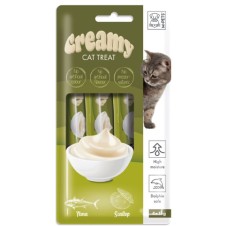 M-Pets Creamy Deniz Taraklı ve Ton Balıklı Krema Kedi Ödül Maması 4*15 Gr