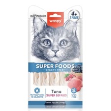Wanpy Superfood Ton Balıklı Yaban Mersinli ve Kızılcıklı Krema Kedi Ödülü 5x14gr