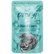 Pramy Skin Coat Jöle İçinde Karidesli Deniz Taraklı ve Ton Balıklı Kedi Pounch 70 Gr