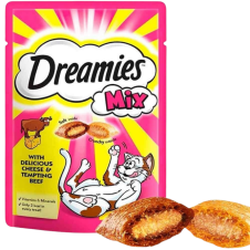 Dreamies Mix İç Dolgulu Sığır Etli ve Peynirli Kedi Ödül Bisküvisi 60 Gr