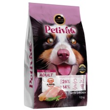Petiva Yetişkin Köpekler İçin Tavuk Etli  Köpek Maması 12 Kg