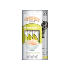 M-Pets Creamy Cilt ve Tüy Yapısı Destekleyici Krema Kedi Ödül Mamas 4*15 Gr