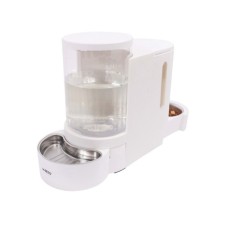 M-Pets Duplo Kedi ve Köpekler için Hazneli Mama ve Su Kabı 3000ml (Beyaz)
