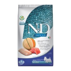 N&D Ocean Somonlu Morina Balıklı ve Kavunlu Tahılsız Mini Irk Yetişkin Köpek Maması 2,5 Kg