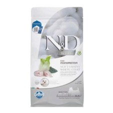 N&D White Levrek Spirulina ve Rezeneli Küçük Irk Yetişkin Köpek Maması 2 Kg