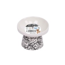 M-Pets Urban Style Kediler İçin Seramik Mama ve Su Kabı 10,5x10,6x8cm (150ml)