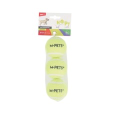 M-Pets Hop Tenis Topu Köpek Oyuncağı 6,4 Cm  Sarı (3'lü) (Sarı) 