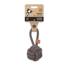 M-Pets Çekmeli Örgü Top Köpek Oyuncağı 8cm (Gri)