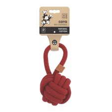 M-Pets Çekmeli Örgü Top Köpek Oyuncağı 11x11x17cm (Kırmızı)