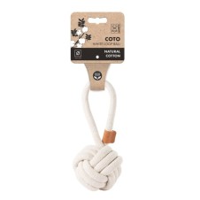 M-Pets Çekmeli Örgü Top Köpek Oyuncağı 11x11x17cm (Beyaz)