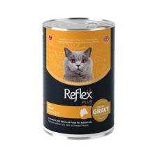 Reflex Plus Dana Etli Sos İçinde Et Parçacıklı Kedi Konservesi 400 Gr