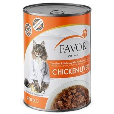 Favor Tavuk Ciğerli Yetişkin Kedi Konservesi 400 Gr