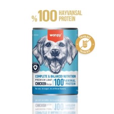 Wanpy Tahılsız %100 Gerçek Et Tavuklu Köpek Konserve 375Gr