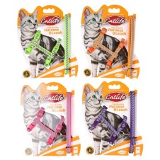Catlife Reflektörlü Fosforlu Göğüs Tasması+Gezdirme