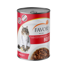 Favor Biftekli Yetişkin Kedi Konservesi 400 Gr