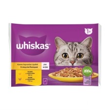 Whiskas Pouch Jöle İçinde Kümes Hyavanlı Yetişkin Kedi Konservesi 85 Gr 4'lü