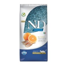 N&D Ocean Ringa Balıklı ve Portakallı Tahılsız Kısırlaştırılmış Kedi Maması 5 Kg