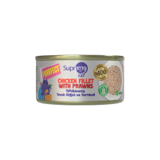 Supreme Cat Purrfect Tiftiklenmiş Tavuk Göğsü ve Karidesli Konserve Kedi Maması 70 gr