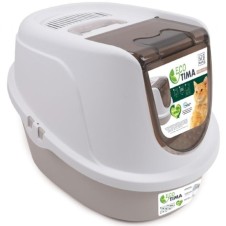 M-Pets Eco Tima Kapalı Kedi Tuvaleti 40x38x53cm (Bej) [M]