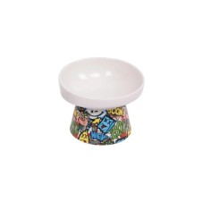 M-Pets Urban Style Kediler İçin Seramik Mama ve Su Kabı 10,5x10,6x8cm (150ml)