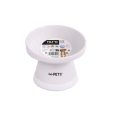 M-Pets Tiltd Seramik Kedi ve Köpek Mama ve Su Kabı 150ml (Beyaz)